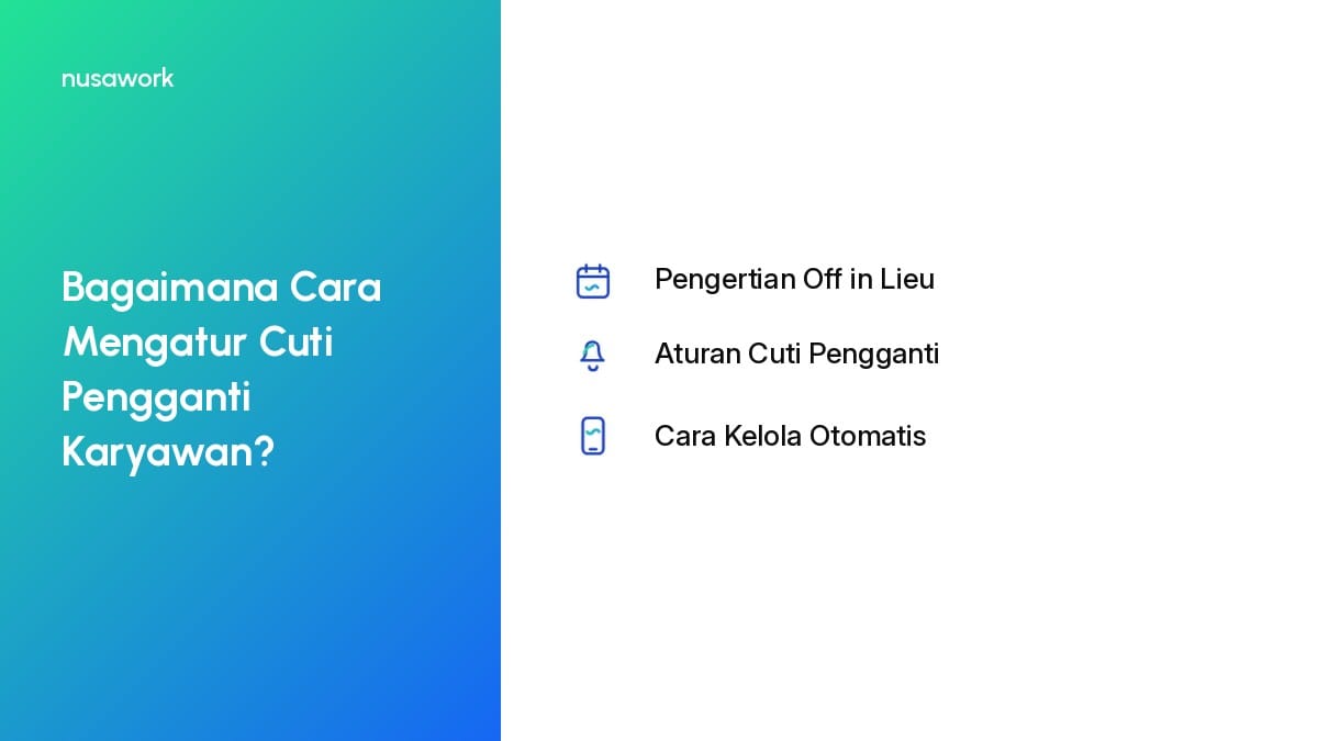 Apa itu Off in Lieu? Cara Atur Cuti Pengganti Karyawan