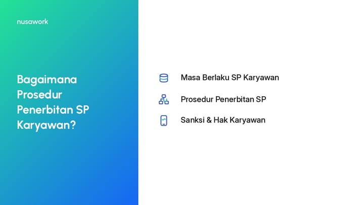 Ilustrasi penyerahan dokumen aturan SP karyawan antara HR dan staf di ruang kerja